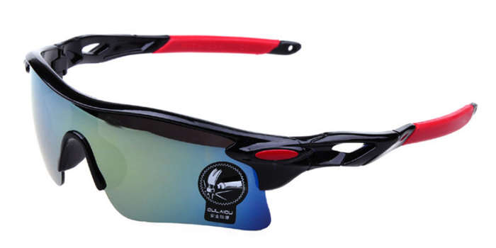 REFLECTIVE DARK GLASSES - Black Frame/Red Ear