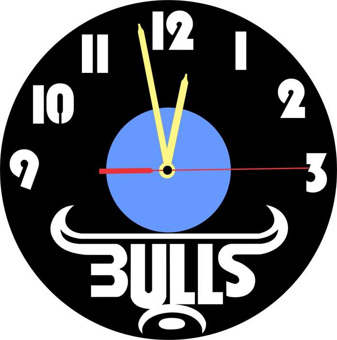 Bulls Rugby Vinyl LP Wall Clock