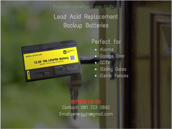 12V Lithium Battery Backup for Homes & Businesses (Gates, Alarms, CCTV)