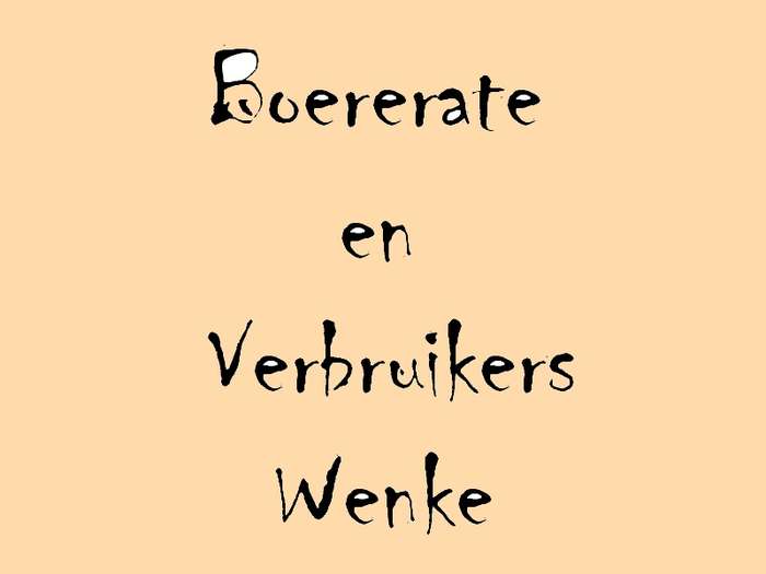 Boererate en Verbruikers Wenke - EBook (Free Shipping)