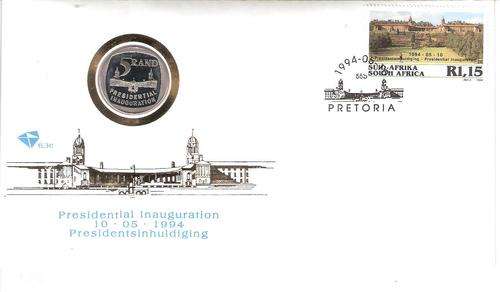 ***Nelson Mandela 1994 Inauguration FDC 6.3c with PROOF Union Building R5**Untampered*Perfect**