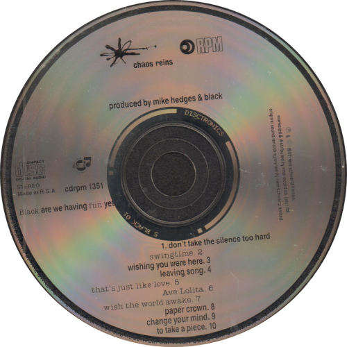 BLACK COLIN VEARNCOMBE- Are We Having Fun Yet? - South African CD - CDRPM1351