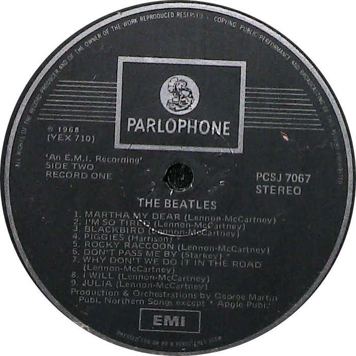 BEATLES, THE - White Album - South African Double Vinyl Album - PCSJ 7067/8