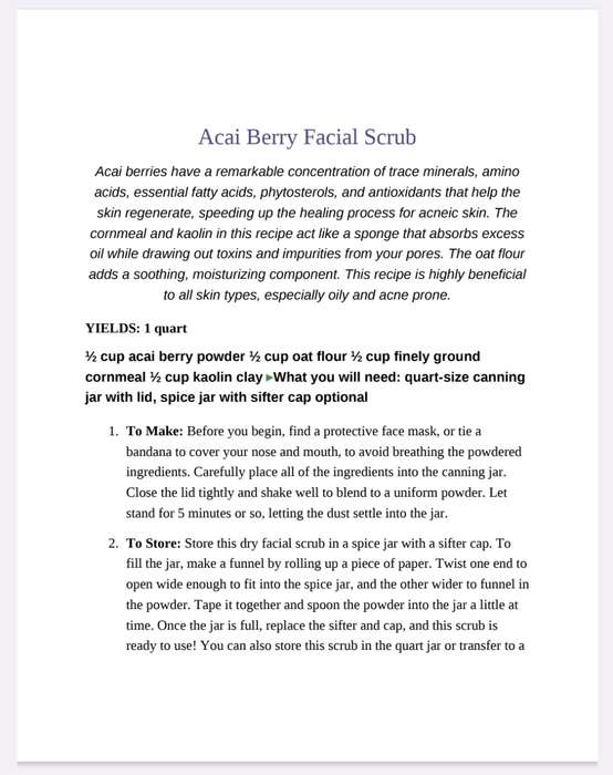 100 Organic Skin Care Recepies EBook PDF