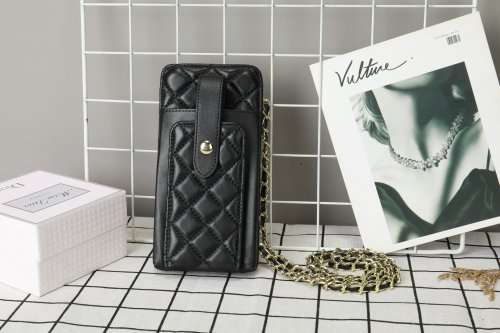 Genuine leather crossbody cell phone purse