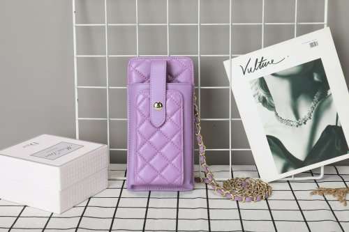 Genuine leather crossbody cell phone purse