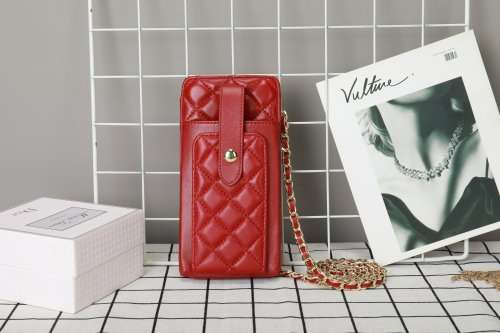Genuine leather crossbody cell phone purse