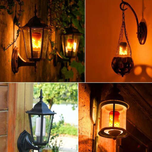 LED flame effect light bulbs 5W 4 modes E26/E27 pack of 2