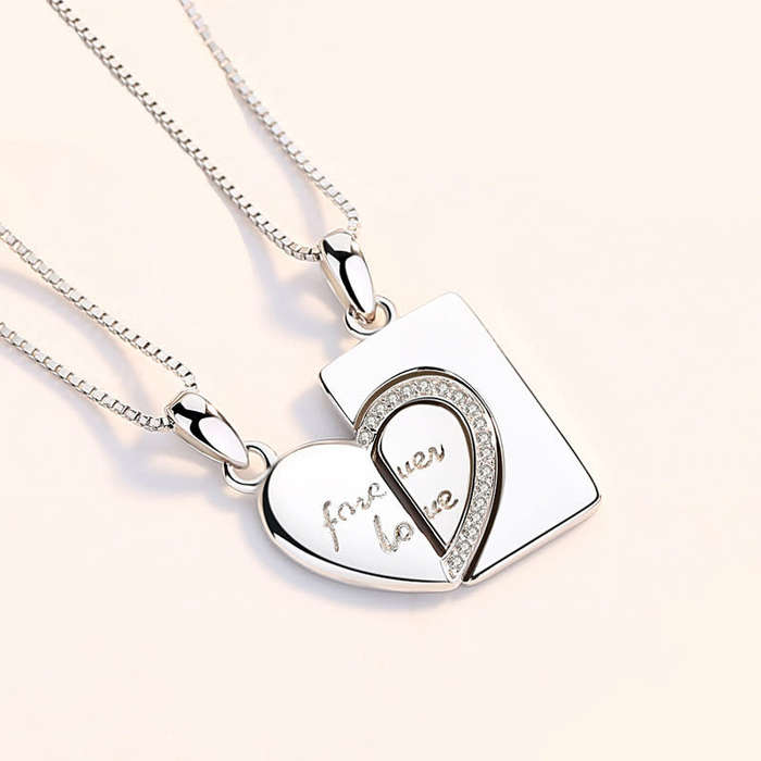 S925 sterling silver chain set valentine gift