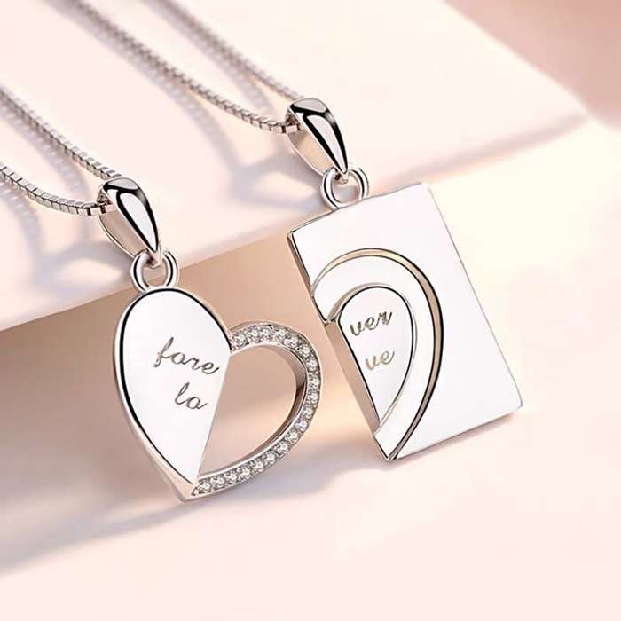 S925 sterling silver chain set valentine gift