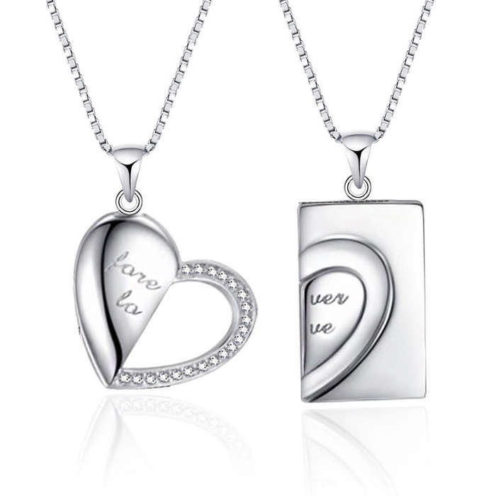 S925 sterling silver chain set valentine gift