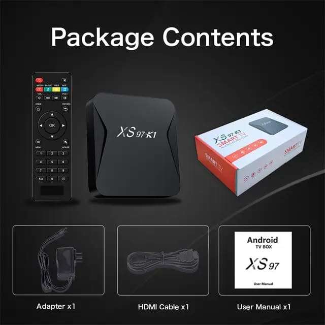 Xs97 K1 Android 10 4K TV Box 2GB Ram 16GB ROM Dual Wifi TV Box