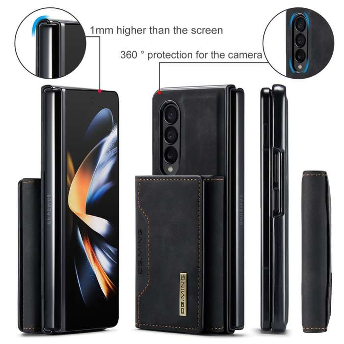 Leather shoulder strap phone case for Samsung Z Fold3 Z Fold4 Z Fold5