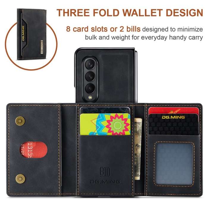 Leather shoulder strap phone case for Samsung Z Fold3 Z Fold4 Z Fold5