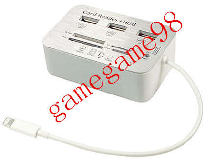 Ipad or iÂphone 4 or 5 or ipad Âair.  Silver USB / SD Card Connection Kit