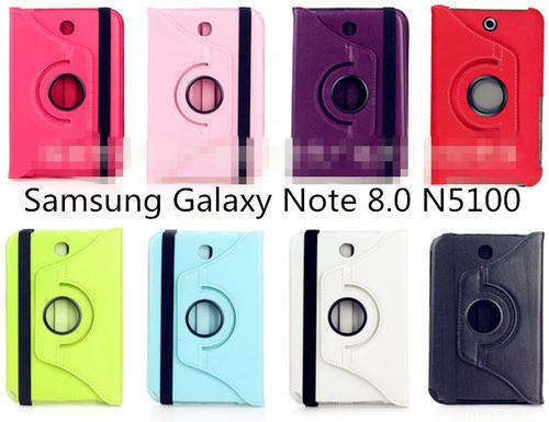 Samsung Galaxy Note 8.0 N5100  rotating case(6 colors)+free screen guard or stylus pen