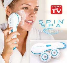 Spin Spa Facial/Body Electric Cleansing,Exfoliate,Scrub Brush