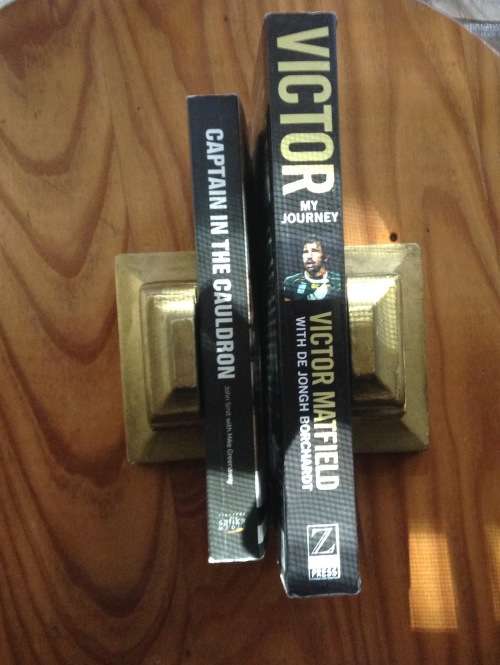Victor Matfield and Captain in the Cauldron, First Editions, Signed, SET OF 2 books for R495