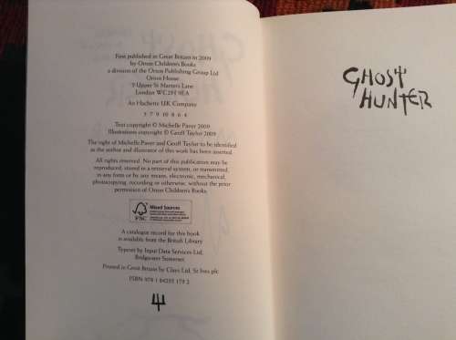 Ghost Hunter, (Signed copy)by Michelle Paver, Signed copy, First Edition