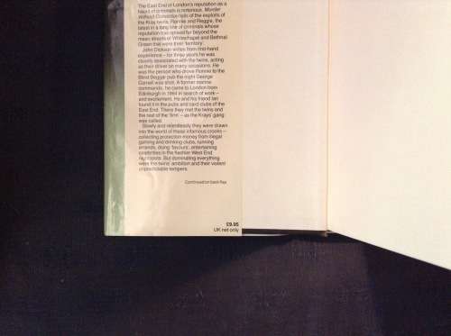 Murder without Conviction by John Dickson Inside the world of the Krays, First Edition, hardcover