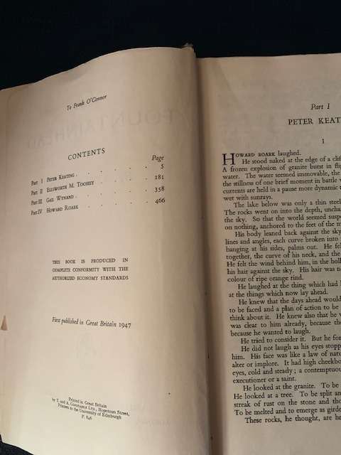 The Fountainhead by Ayn Rand, 1947, First Edition