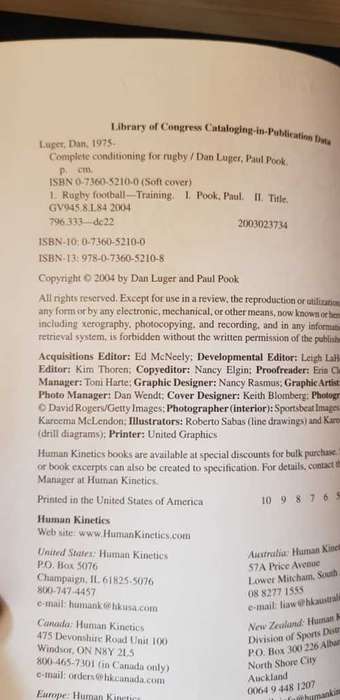 In Black a White, SIGNED copy and Complete Conditioning for Rugby, First Editions
