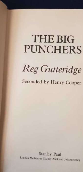The Big Punchers Reg Gutteridge, First Edition, seconded by Henry Cooper