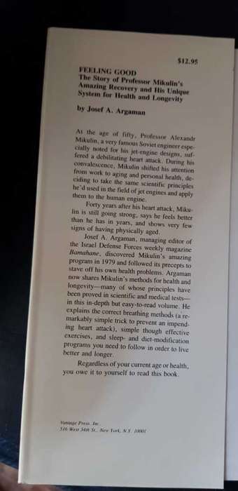 Feeling Good by Josef A. Argaman, Signed copy First Edition