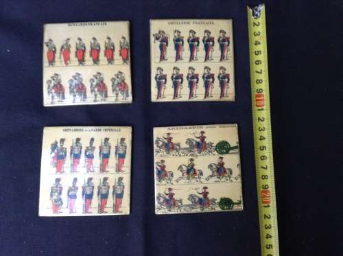 Vintage French military coasters