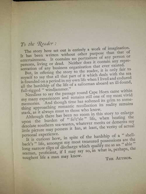 Sheets in the Wind by Ridgewell Cullum, First Edition, 1932.