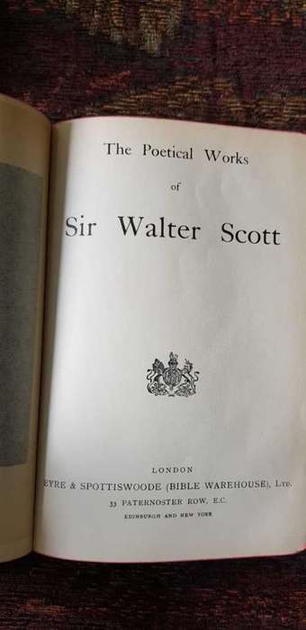 The Poetical Works of Sir Walter Scott. Undated. Late 19th early 20th century, First Edition