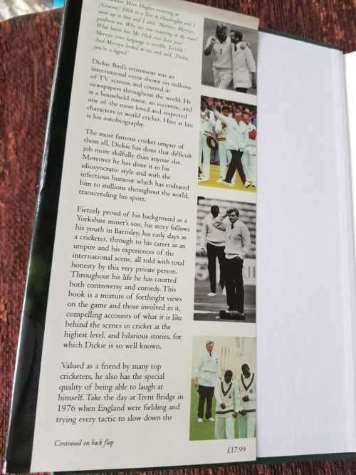Dickie Bird, First Edition, my autobiography, by Michael Parkinson