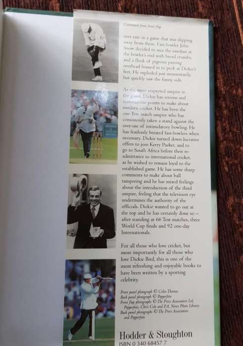 Dickie Bird, First Edition, my autobiography, by Michael Parkinson