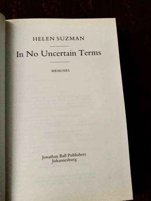 Helen Suzman & The Last White Parliament