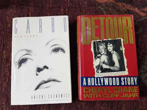 Garbo by Antoni Gronowicz.  AND  Detour, A Hollywood Story, Cheryl Crane with Cliff Jahr