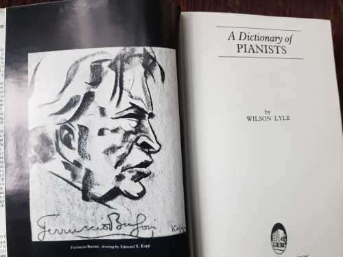 A Dictionary of Pianist, First Edition by Wilson Lyle
