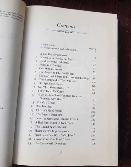 Inside Christies, First Edition by John Herbert
