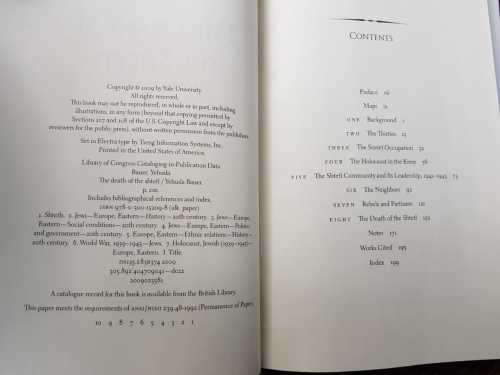 The Death of Shtet First Edition by Yehuda Bauer