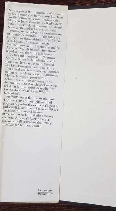 The Bonfire of the Vanities by Tom Wolfe