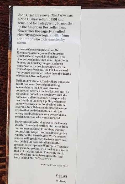 The Pelican Brief, First Edition by John Grisham