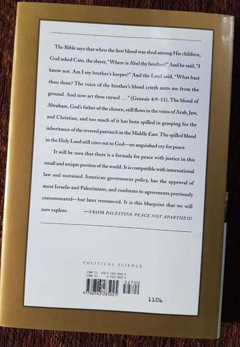 Jimmy Carter, Palestine, Peace not Apartheid, First Edition