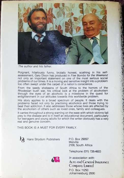 Five Bombs for the Weekend - signed 2 signatures - author and father by Gary Dixon