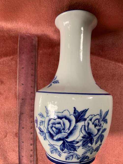 Delft Vintage Vase, Regent China, handpainted,  Delft blue