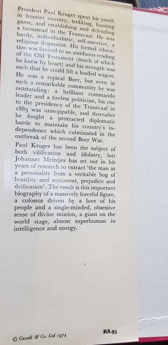 PAUL KRUGER PRESIDENT & OUT OF THE CRUCIBLE by Meintjes & Childers Anglo Boer War