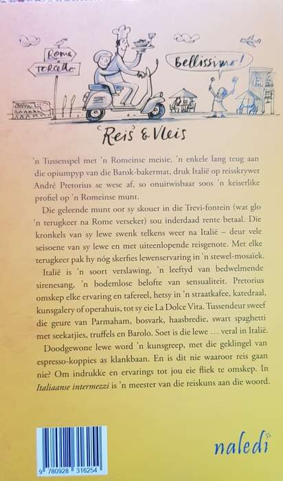 Afrikaans Italiaanse intermezzi - Reissketse SIGNED /GETEKEN Andre Pretorius eerste uitgawe