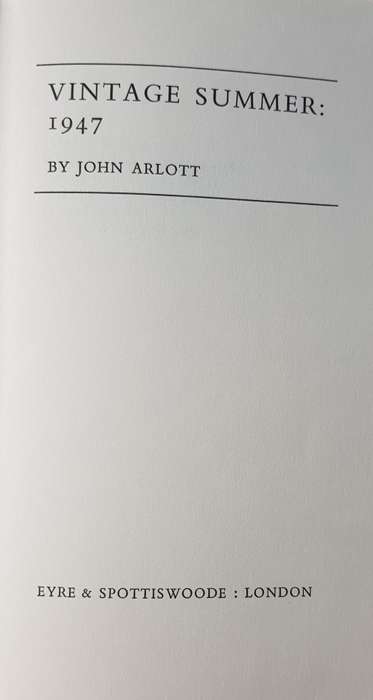 CRICKET in the Shadows VINCENT VAN DER BIJL   AND  Vintage Summer JOHN ARLOTT 1947