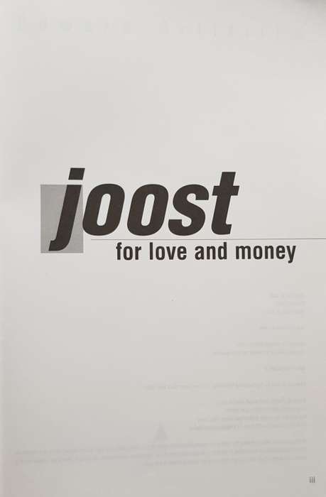 RUGBY JOOST AND AMOR SPRINGBOK JOOST VD WESTHIUZEN