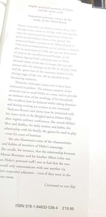 He Was My Chief The Memoirs of Adolf Hitler's Secretary