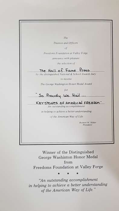 Keystones of American Freedom  Jones, Thomas C.
