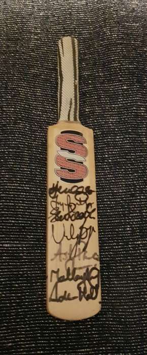Mini Cricket Bat Signed by some of Proteas Greats